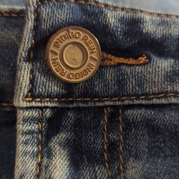 Indigo Rein‎ distressed denim skirt size 5 26 - Picture 5 of 6